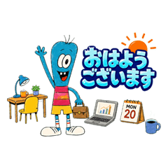 Henteko Friends A Work Stickers
