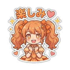 Orange Color Rep! Sparkly Idol Stickers