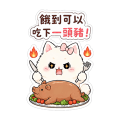 吃貨麻糬貓又餓了｜吃飽才有力氣減肥
