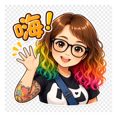 Jessica Rainbow Daily Stickers