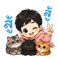 ป้าและแมว  แมวและป้า