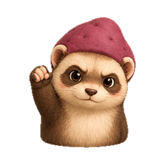 Deadpan Sweet Potato Domestic Ferret Y