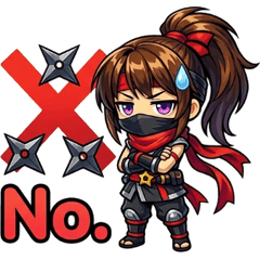 Kunoichi Ninja Girl: Daily Stickers2