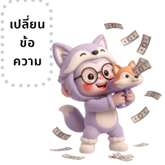 ลักยิ้ม: ลิงน้อยชุดหมาจิ้งจอก (ข้อความ)