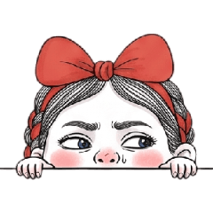ドジ姫の文字なし感情スタンプ