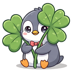 Cute Penguin Big Stickers
