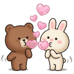 Cute Teddy and Bunny sticker 44