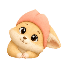 Deadpan Peach Fennec Fox Y