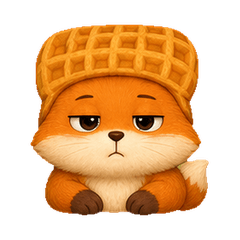 Deadpan Waffle Red Fox Y