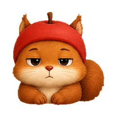 Deadpan Apple Eurasian Red Squirrel P