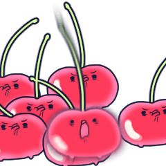 【ネガティブ】なんだかゆるいさくらんぼ