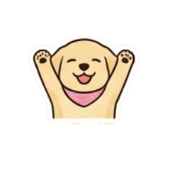 Cute Golden Retriever stickers.
