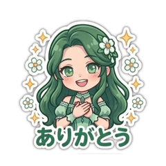 Green Color Rep! Sparkly Idol Stickers
