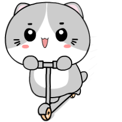 Baby Grey Cat :  Animated