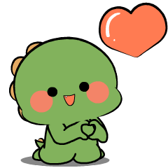 Chubby Green Dino 2 : Effect stickers
