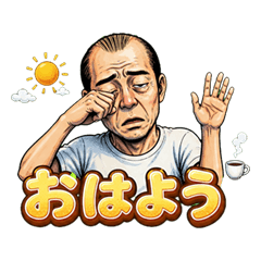 おじさんの家族に使えるスタンプ