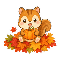 Autumn Squirrel: Cozy Fall Days