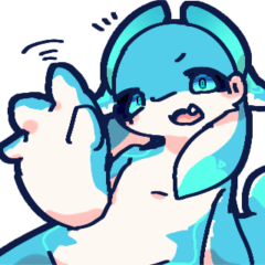 A squishy light-blue dragon