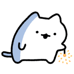 white cat move sticker5