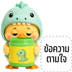 เปลี่ยนข้อความตามใจ: น้องเป็ดไดโน