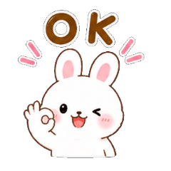 Mochipyon Daily Polite Rabbit Stickers