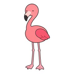 Relaxed flamingo
