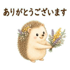 Flower Hedgehogs Gentle Messages