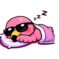 片足でキメるグラサンフラミンゴ @SFW