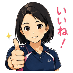 Badminton Girl Stickers3