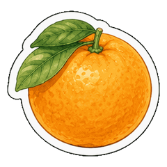Kawaii Orange Digital Planner Stickers