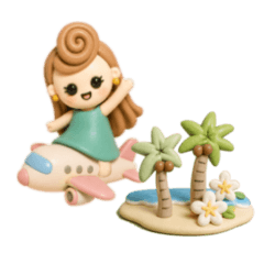 curly hair girls Enjoying Summer
