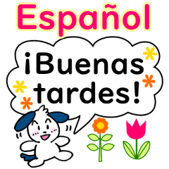 Spanish greeting set! Cute dog!