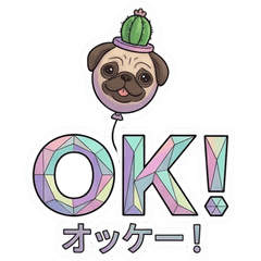Cactus Pug & Bob Haircut Pug