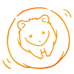 orange hamster lun