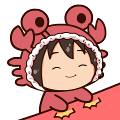 Cosplay Chibi Crab : Pop-up stickers