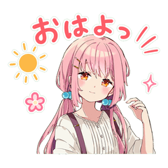 Fluffy Girl's Daily Chat StickersNew