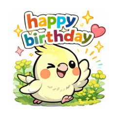 Cute mixed-breed cockatiel stickers