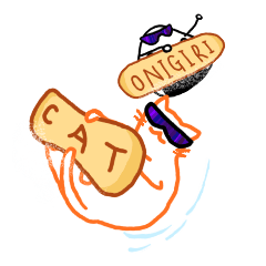 Gato e Onigiri (bolinho de arroz)2