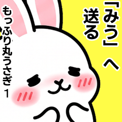 【みう】へ送る・もっふり丸うさぎ1