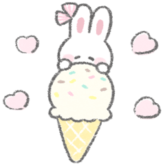 The fluffy bunny sticker 50