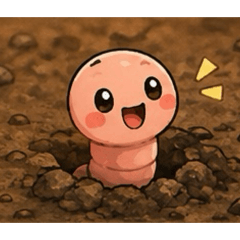 Super Cute Earthworm Stickers 1