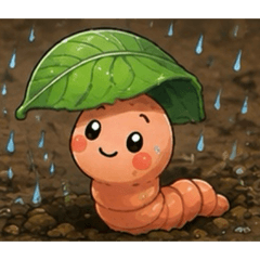 Super Cute Earthworm Stickers 2