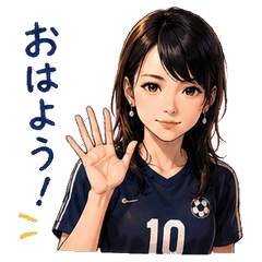 Soccer Girl Sticker Set2