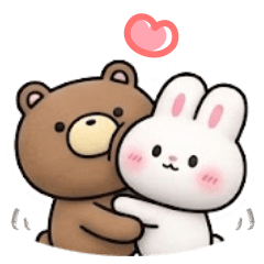 Cute Teddy and Bunny sticker 46