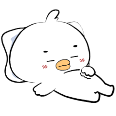 Cute White Bird :  Animated Stickers