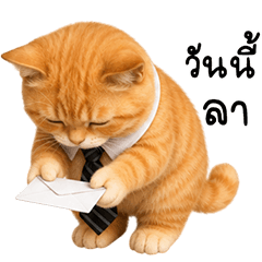 Orange Cat Working!!
