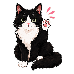 Elmo the Tuxedo Cat