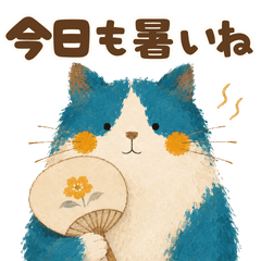 毎日つかえる♪ふんわり動物の夏スタンプ