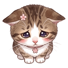 Low Energy Days Soft Cat Stickers