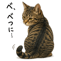 Tsundere Brown Tabby Cat